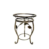 Kwietniki - Kwietnik metalowy 55 cm złota patyna - miniaturka - grafika 1