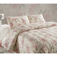Narzuty - Zestaw pikowanej narzuty na łóżko i 2 poszewek na poduszki Eponj Home Care Pink, 240x220 cm - miniaturka - grafika 1