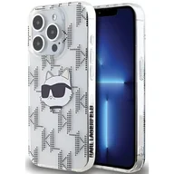 Etui i futerały do telefonów - Karl Lagerfeld IML Choupette Head & Monogram - Etui iPhone 15 Pro (przezroczysty) - miniaturka - grafika 1