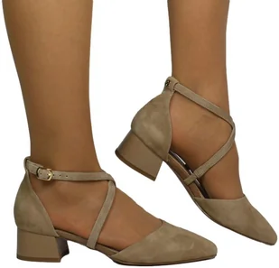 Czółenka Modne Maciejka K6807-04 00-1 Beż Skóra Naturalna - MACIEJKA - Czółenka - miniaturka - grafika 1