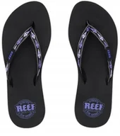 Klapki i japonki damskie - REEF JAPONKI DAMSKIE WSUWANE NA LATO CZARNE 36 JWI - miniaturka - grafika 1