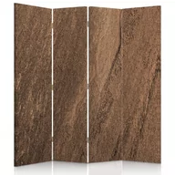 Parawany - Parawan dwustronny obrotowy FEEBY, Abstrakcja brązowy 145x170 - miniaturka - grafika 1