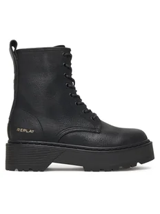 REPLAY Trapery Luisa GWL63 .000.C0086S Czarny - Botki damskie - miniaturka - grafika 1