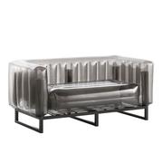 Sofy ogrodowe - YOMI SOFA EKO ALUMINIUM FRAME BLACK - miniaturka - grafika 1