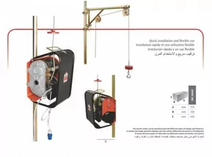FANMART Wciągarka budowlana elektryczna ze zbloczem (udźwig: 200 kg, długość liny: 50m, moc: 0,85 kW) 47681808 - Wciągarki - miniaturka - grafika 2