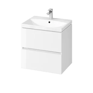 Zestaw mebli łazienkowych Senti Malta Plus 60 cm biały połysk - Szafki łazienkowe - miniaturka - grafika 1