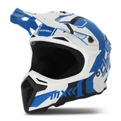 Kaski motocyklowe - Kask Cross Acerbis Profile 5 Złamany Biały/NiebieskiXS - miniaturka - grafika 1
