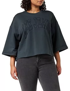 Bluzy damskie - Lee Cropped bluza damska, antracyt, XL - grafika 1