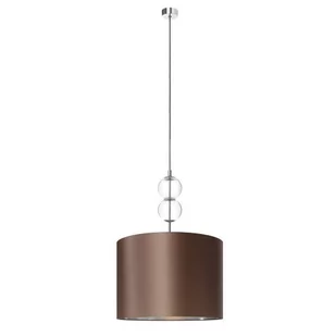 Kaspa Brązowa lampa wisząca ZOE 11128106 okrągła nad wyspę do kuchni - Lampy sufitowe - miniaturka - grafika 1