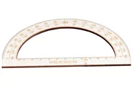 Przybory szkolne - Kątomierz 15,5 cm z imieniem drewniana z grawerem - miniaturka - grafika 1