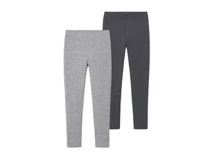 pepperts!® Legginsy dziecięce długość 7/8, 2 pary (Szary, 146/152) - Spodnie i spodenki dla dziewczynek - miniaturka - grafika 1