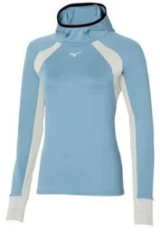 MIZUNO Damska kurtka do biegania WARMALITE HOODED LS Glacier Lake - Kurtki i kamizelki sportowe damskie - miniaturka - grafika 1