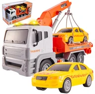 Samochody i pojazdy dla dzieci - Ciężarówka Pomoc Drogowa z Lawetą i Autem 1:12 Zabawka Z854 - miniaturka - grafika 1