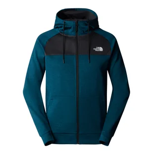 Męska Bluza THE NORTH FACE M REAXION FLEECE F/Z HOODIE - EU NF0A7Z9O7AO1 – Niebieski - Bluzy sportowe męskie - miniaturka - grafika 1