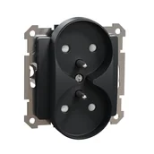 Gniazdka elektryczne - Gniazdo podwójne antracyt SEDNA DESIGN SCHNEIDER ELECTRIC - miniaturka - grafika 1