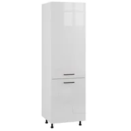 Meble kuchenne - Siena Słupek Pod Zabudowę Lodówki Dl-60-197 Biały Połysk - miniaturka - grafika 1