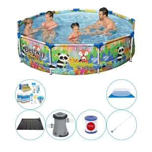 Bestway Steel Pro 274x66 cm Animals Round - Zestaw basenowy - Baseny ogrodowe - miniaturka - grafika 1
