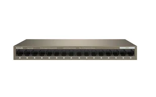 Tenda TEG1016M łącza sieciowe Nie zarządzany Gigabit Ethernet (10/100/1000) - Pozostałe akcesoria sieciowe - miniaturka - grafika 1