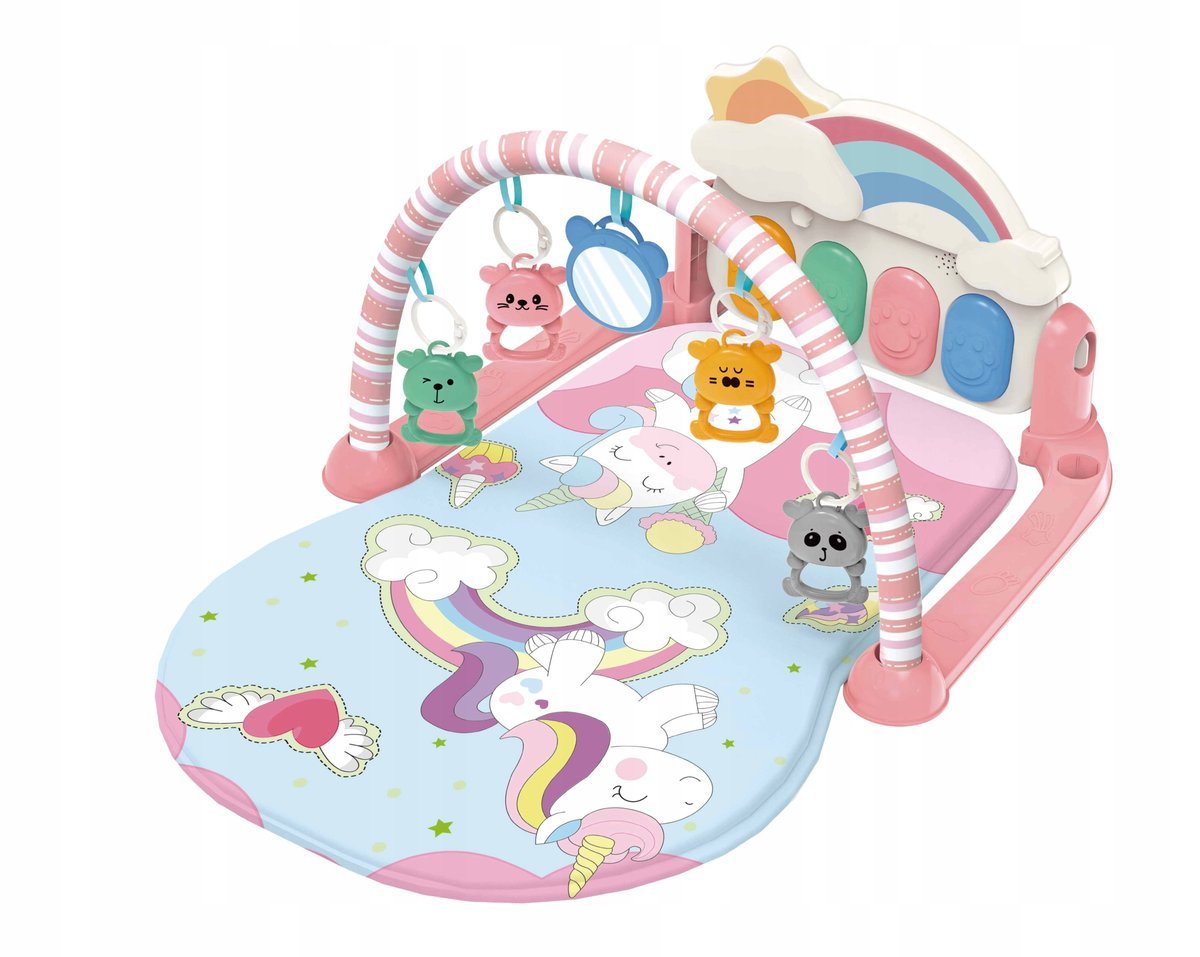 Mata Składana Różowa Z Efektami Dla Niemowląt Zabawa Sensoryczna POLSKIE OPAKOWANIE