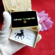 Bransoletki - BYK Bransoletka Znak Zodiaku Koniczynka Kamienie Naturalne/GiovanniDivine - miniaturka - grafika 1