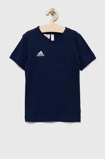 Koszulki dla dziewczynek - adidas Performance t-shirt bawełniany dziecięcy ENT22 TEE Y kolor granatowy z aplikacją - grafika 1