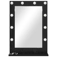 Lustra - vidaXL Lustro toaletowe Czarny Dąb Drewno 70 x 50 x 18 cm - miniaturka - grafika 1