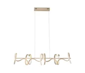 Lampy sufitowe - Paul Neuhaus Designerska lampa wisząca z mosiądzu z diodą LED i ściemniaczem - Krisscross - miniaturka - grafika 1