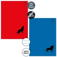 Zeszyty szkolne - Zeszyt A432k linia 90g Wilk Lew 6szt - zeszyt - miniaturka - grafika 1