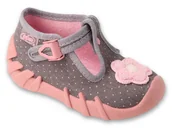 Buty dla dziewczynek - Kapcie dziecięce Befado 110P506 dziewczęce domowe do przedszkola zapinki-23 - miniaturka - grafika 1