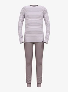 Bielizna termoaktywna dla dziewczynki Odlo Active Warm Eco Set Long – misty lilac/gray ridge - Dresy i komplety dla dziewczynek - miniaturka - grafika 1