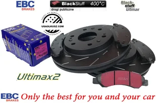Przednie klocki Ultimax2 + NACINANE tarcze hamulcowe 330mm EBC seria USR Cadillac Escalade AWD 2007-2008 - Tarcze hamulcowe - miniaturka - grafika 1