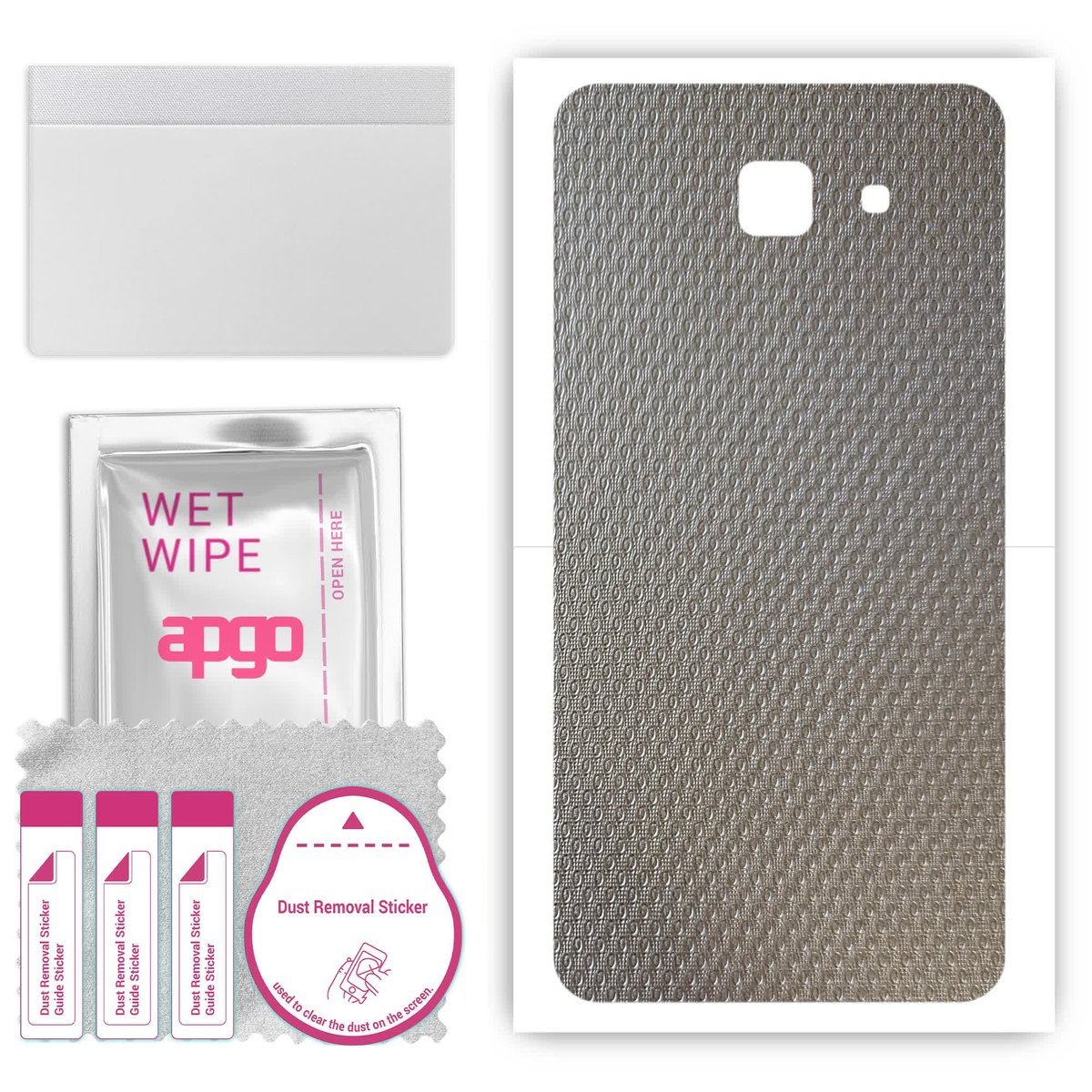 Folia naklejka skórka strukturalna na TYŁ do Samsung Galaxy J7 Max - Aluminium krople - apgo SKINS