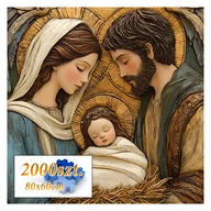 Puzzle - Puzzle Święta Rodzina 2000 elem. 80x60cm Boże Narodzenie Jezus Maryja nr 2 - miniaturka - grafika 1