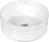 Umywalki - Deante Umywalka ceramiczna nablatowa asymetryczna Silia biały CDX_6U3S - miniaturka - grafika 1