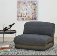 Sofy i kanapy - Sofa rozkładana HWC-E68, sofa rozkładana funkcjonalny fotel rozkładany fotel rozkładany, tkanina/tekstylia ~ khaki/ciemnoszary - miniaturka - grafika 1