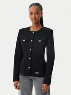 Kurtki damskie - Versace Jeans Couture Kurtka jeansowa 78HAS457 Czarny Slim Fit - miniaturka - grafika 1