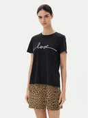 Koszulki i topy damskie - Vero Moda T-Shirt Kami 10332587 Czarny Relaxed Fit - miniaturka - grafika 1