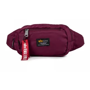 Alpha Industries Crew Waist Bag Unisex Fanny Pack Burgundy - Plecaki - miniaturka - grafika 2