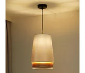 Lampy sufitowe - Duolla - Żyrandol na lince BELL SHINY 1xE27/15W/230V śr. 25 cm biały/miedziany - miniaturka - grafika 1