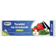 Folia, papier śniadaniowy, serwetki - Grosik Grosik torebki na mrożonki 2l, 25szt. - miniaturka - grafika 1