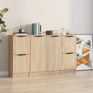 Lumarko 3-częściowa komoda, dąb sonoma, materiał drewnopochodny - Komody - miniaturka - grafika 1
