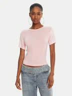 Koszulki i topy damskie - Juicy Couture T-Shirt Sheer JCWCT225301 Różowy Slim Fit - miniaturka - grafika 1
