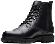 Botki damskie - Clarks Męskie botki Batcombe Cap, czarna skóra, 42.5 EU - miniaturka - grafika 1