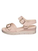 Sandały damskie - Gabor Skórzane sandały w kolorze jasnoróżowym na koturnie - miniaturka - grafika 1