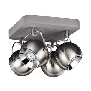 Spotlight Ball Concrete lampa sufitowa (spot) 4-punktowa szara/satyna 5131436 - Lampy sufitowe - miniaturka - grafika 1