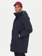 Płaszcze męskie - Tommy Hilfiger Płaszcz przejściowy MW0MW41362 Granatowy Regular Fit - miniaturka - grafika 1