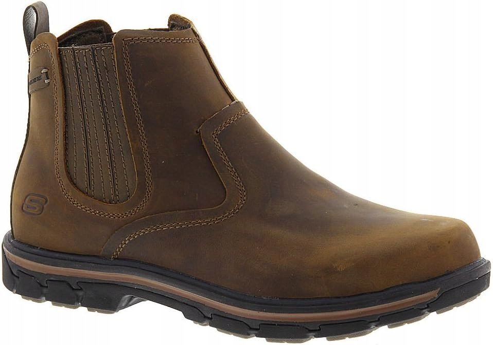 SKECHERS MĘSKIE SKÓRZANE SZTYBLETY BRĄZOWE 39,5 1JTB