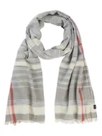 Apaszki i szaliki męskie - Camel Active Szal w kolorze szaro-kremowo-czerwonym - miniaturka - grafika 1