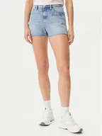 Spodenki damskie - Tommy Jeans Szorty jeansowe DW0DW20087 Niebieski Slim Fit - miniaturka - grafika 1