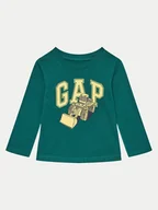 Bluzki damskie - Gap Bluzka 609705-02 Zielony Regular Fit - miniaturka - grafika 1
